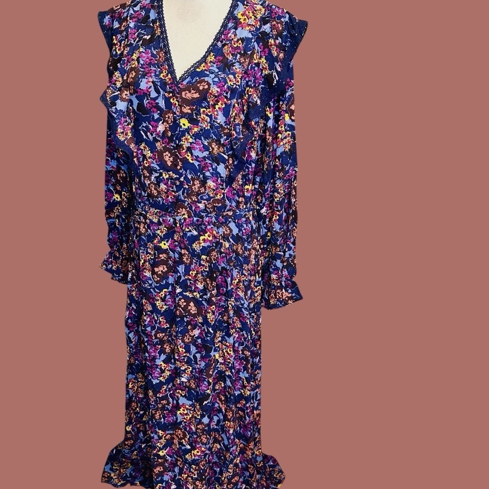 NWT Atelier Reve ‘Irlea’ Maxi Dress in “Medieval Navy Blue” Size 42 = U.S. XL - Picture 16 of 16